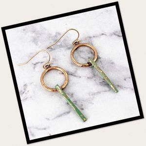 Circle and bar earrings